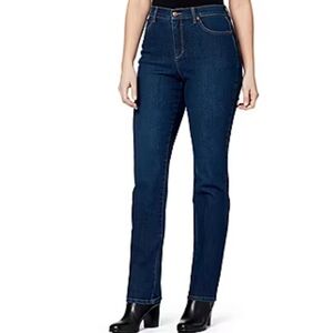 Gloria Vanderbilt Amanda Womens High Rise Stretch Straight Leg Regular 18 Short